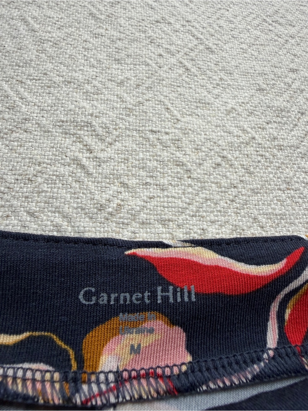 Garnet Hill Prato Jersey Maxi Dress M Navy Blue Floral Kimono Sleeves Pockets - Picture 6 of 9